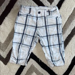 H&M boys long shorts blue and white